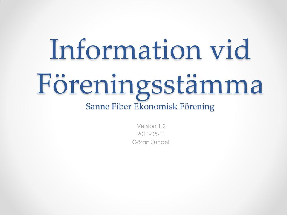 Fiber Eknmisk Förening