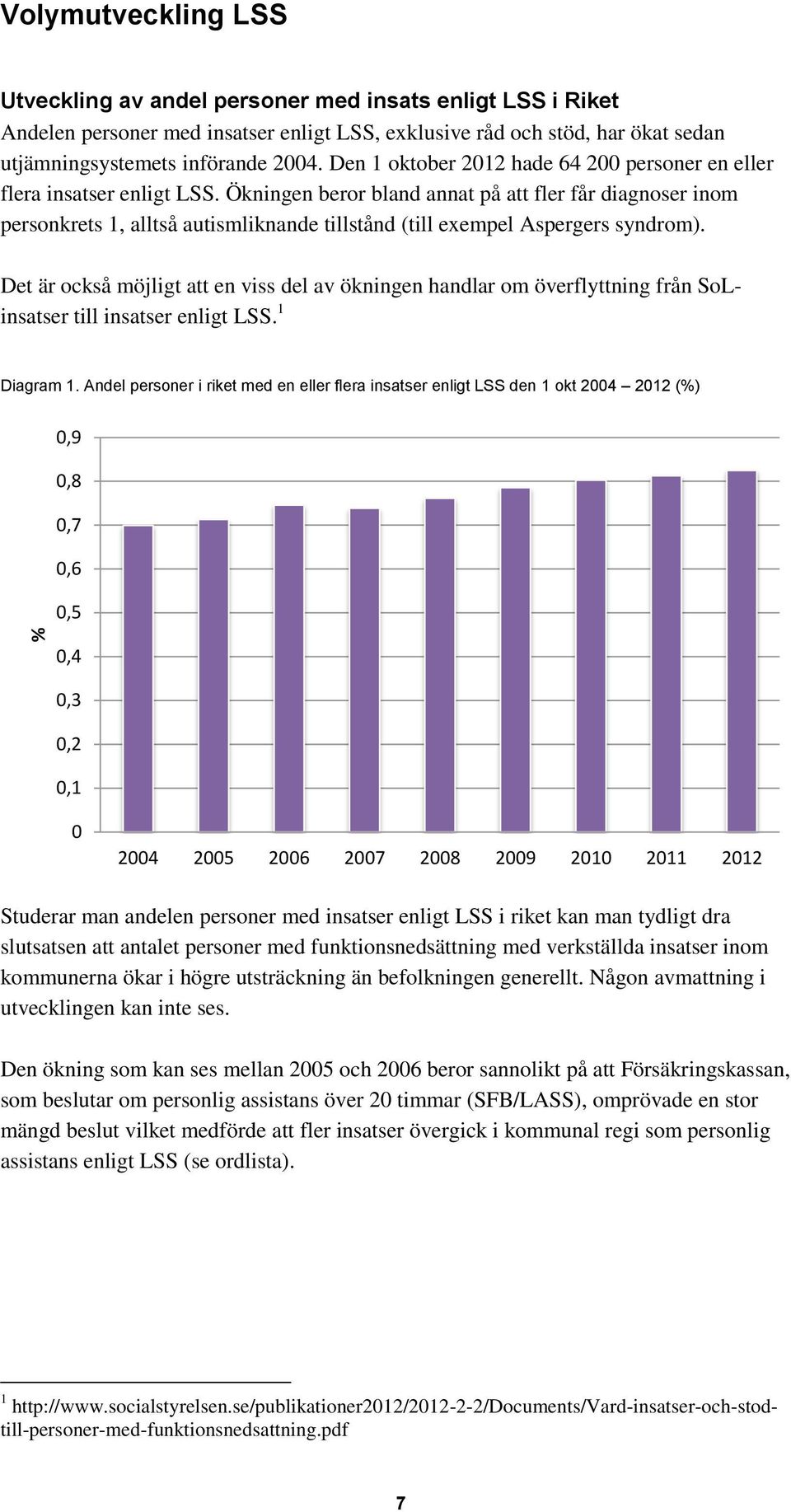 Ökningen beror bland annat på att fler får diagnoser inom personkrets 1, alltså autismliknande tillstånd (till exempel Aspergers syndrom).