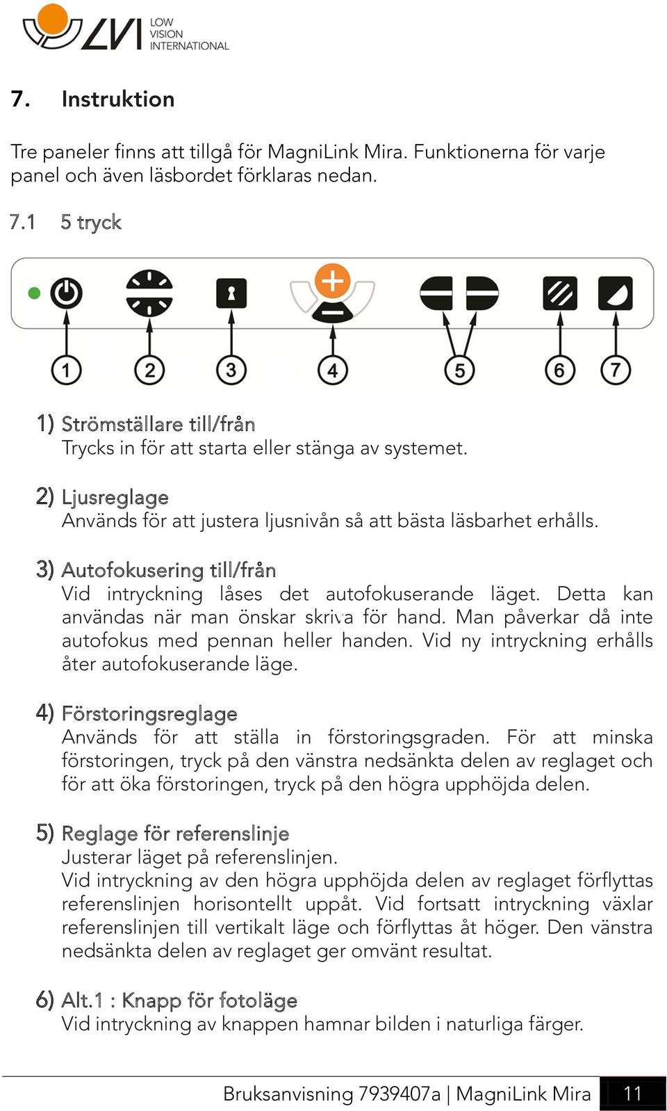 3) Autofokusering till/från Vid intryckning låses det autofokuserande läget. Detta kan användas när man önskar skriva för hand. Man påverkar då inte autofokus med pennan heller handen.