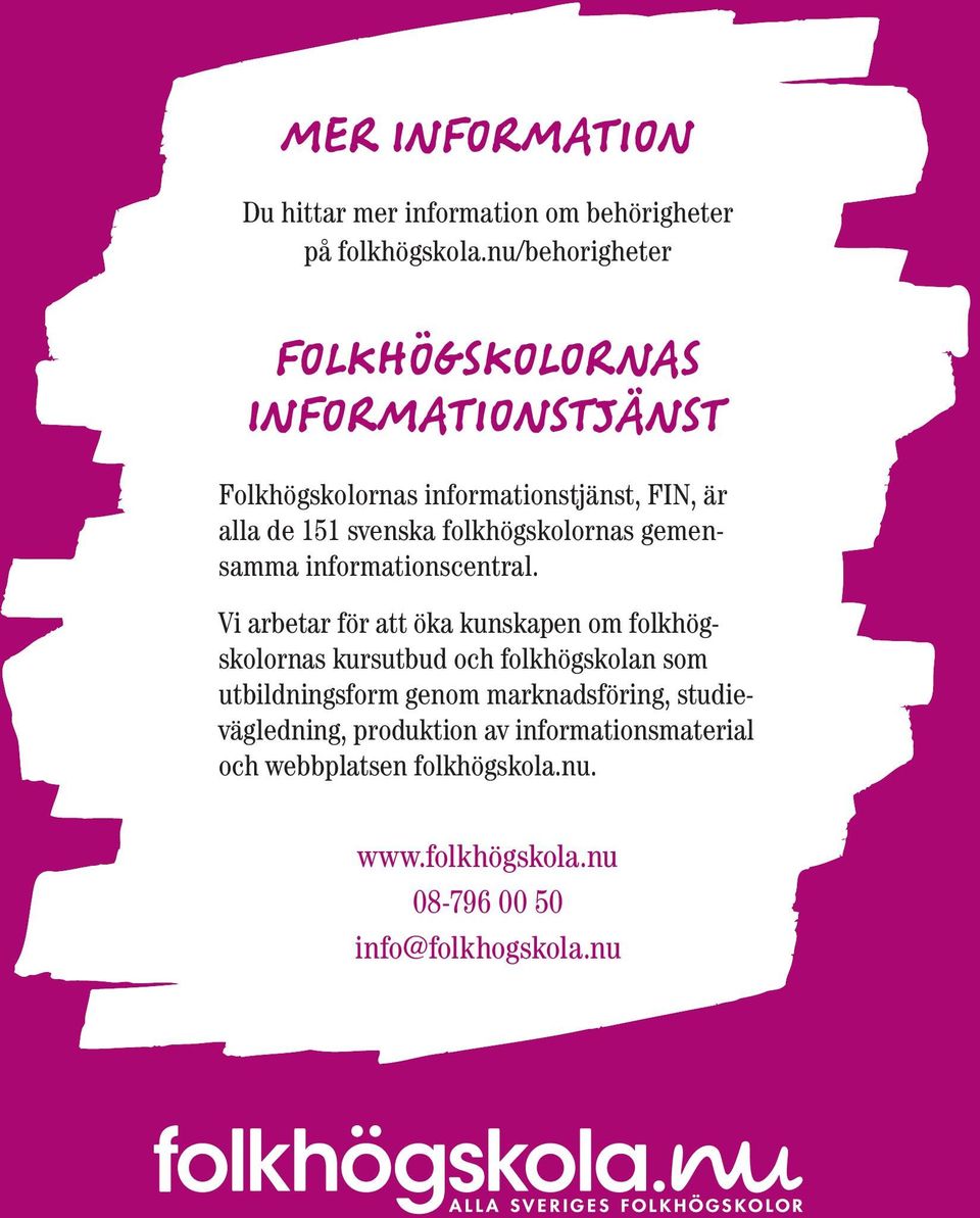 folkhögskolornas gemensamma informationscentral.