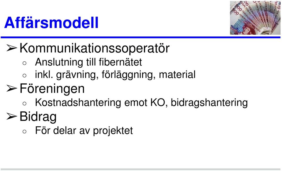 grävning, förläggning, material Föreningen