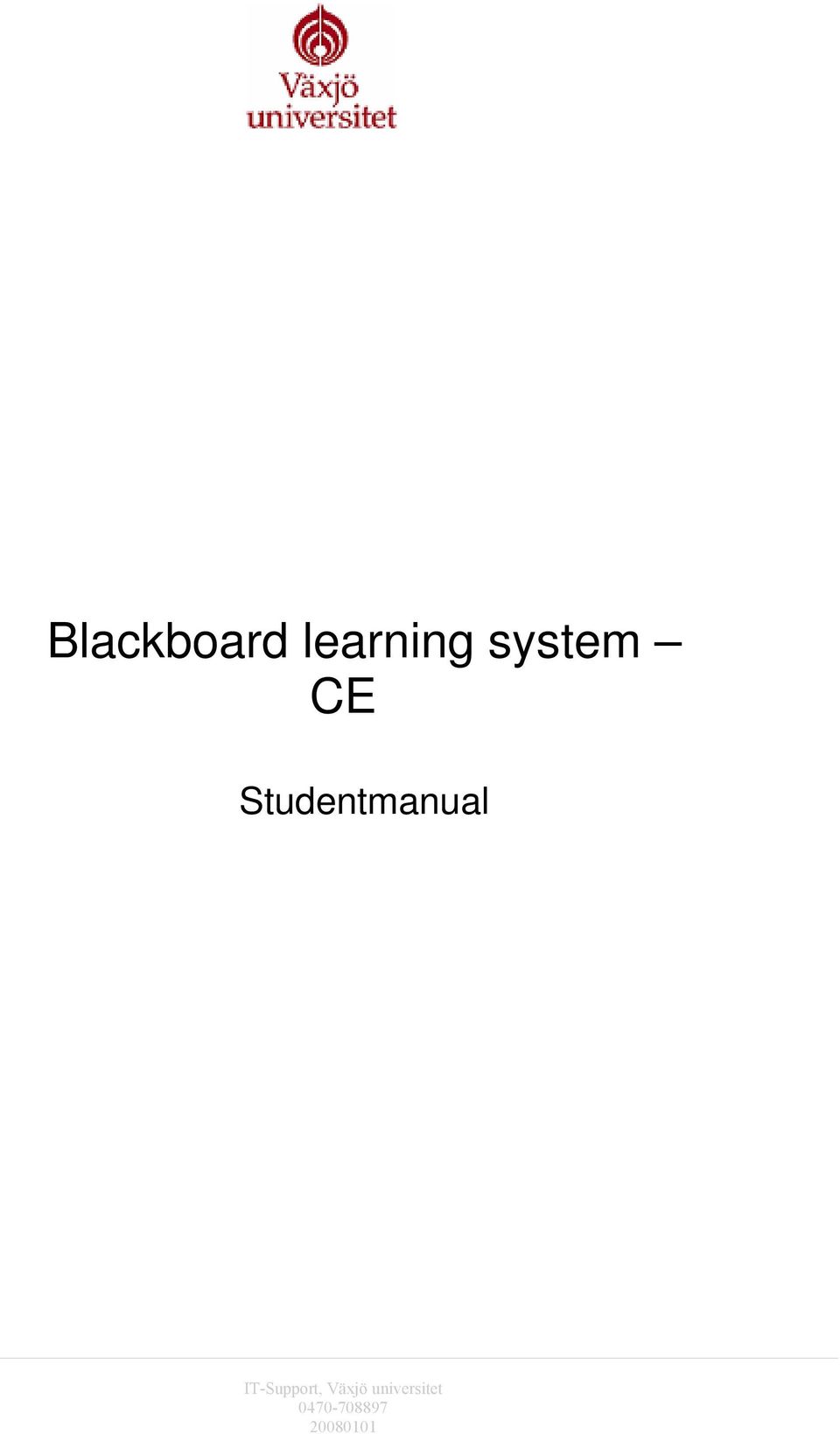 Studentmanual