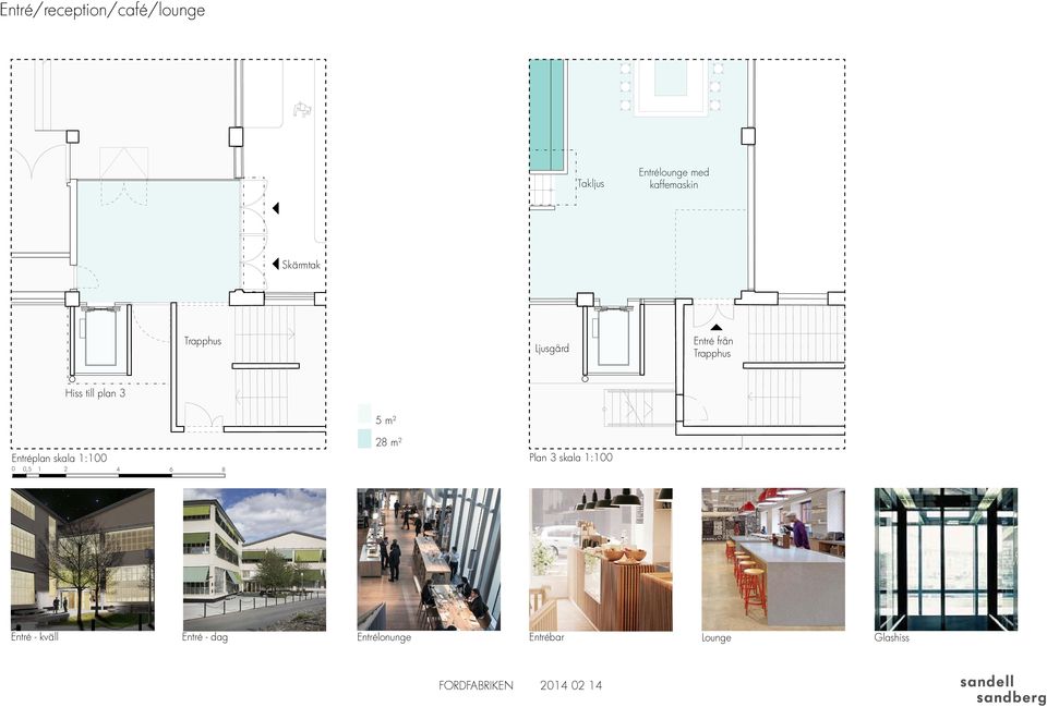 Entréplan skala 1:100 0 0,5 1 2 4 6 8 5 m 2 28 m 2 Plan 3 skala