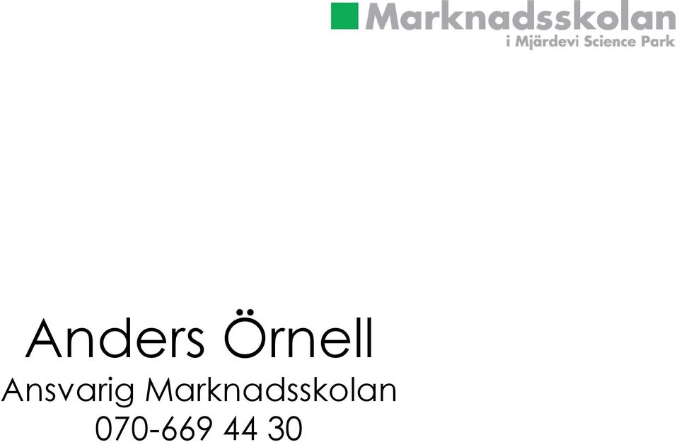 Marknadsskolan