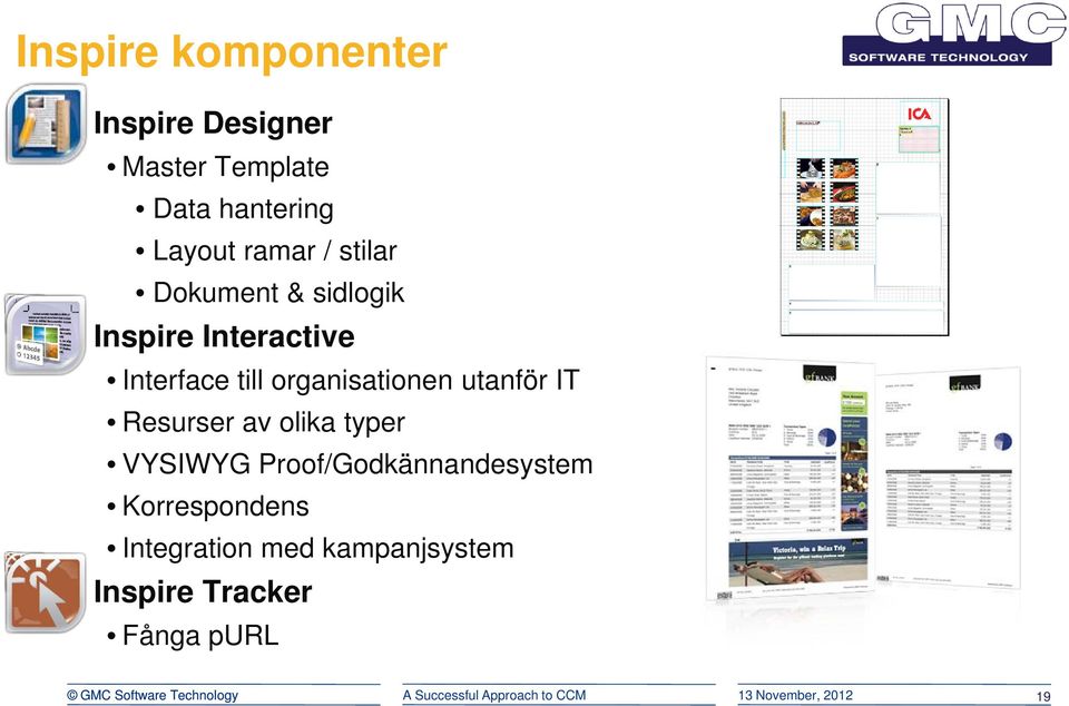 olika typer VYSIWYG Proof/Godkännandesystem Korrespondens Integration med kampanjsystem