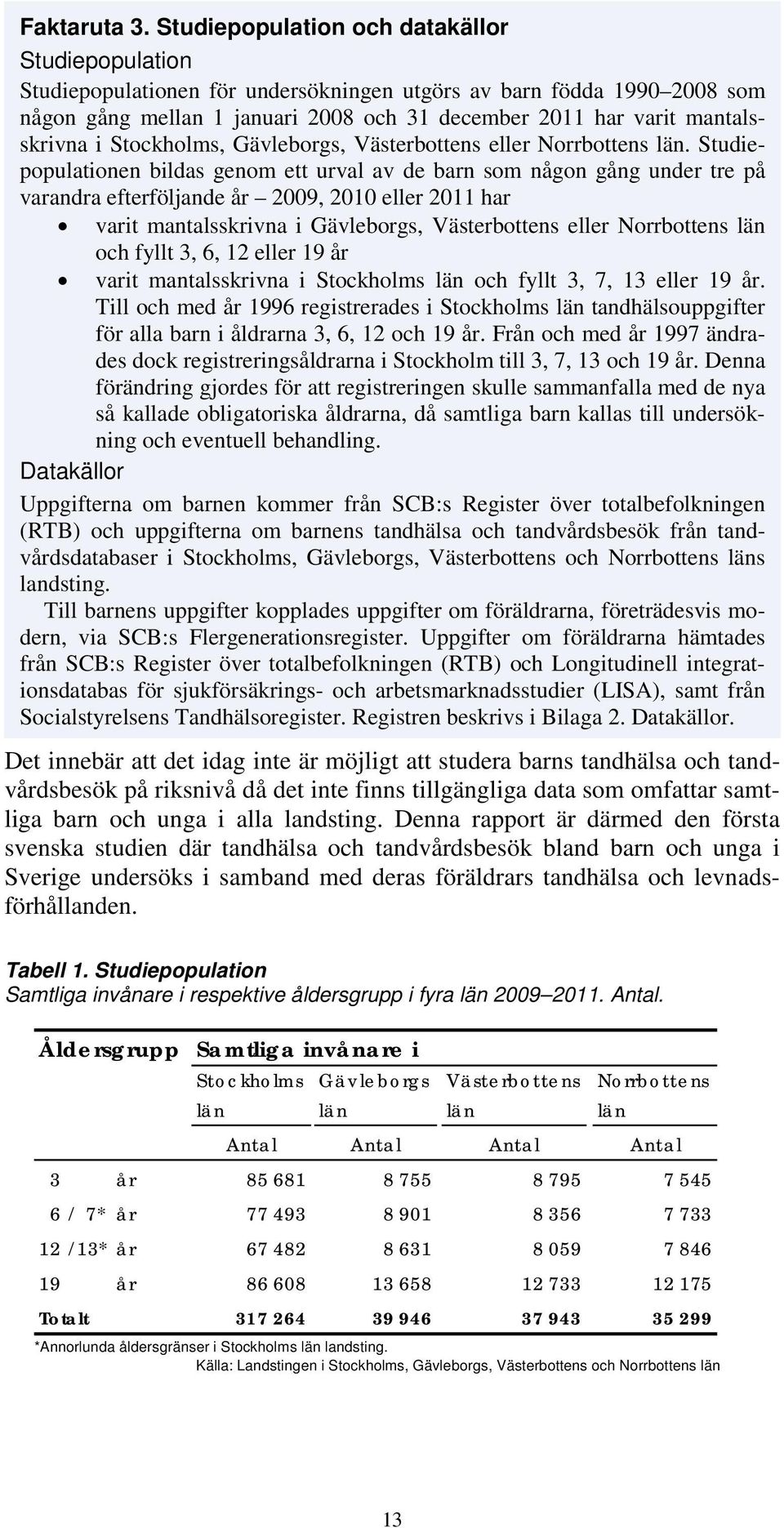 mantalsskrivna i Stockholms, Gävleborgs, Västerbottens eller Norrbottens län.