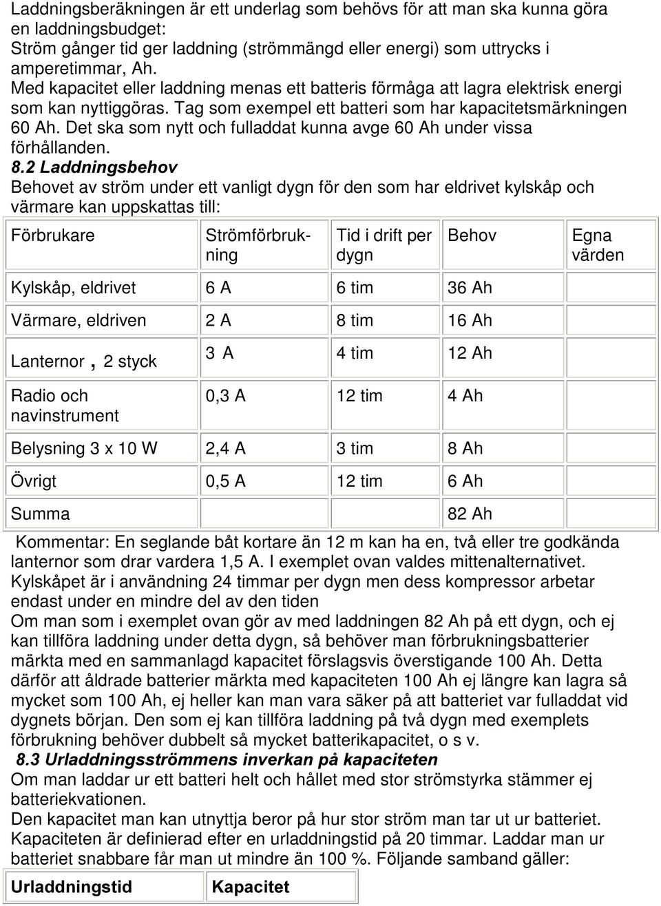 Det ska som nytt och fulladdat kunna avge 60 Ah under vissa förhållanden.