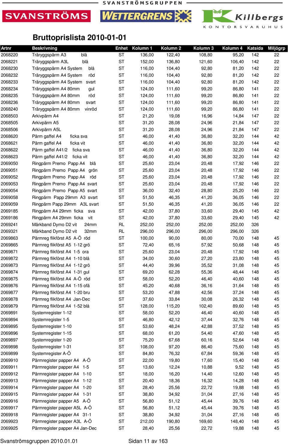 99,20 86,80 141 22 2068235 Träryggspärm A4 80mm röd ST 124,00 111,60 99,20 86,80 141 22 2068236 Träryggspärm A4 80mm svart ST 124,00 111,60 99,20 86,80 141 22 2068240 Träryggspärm A4 80mm vinröd ST