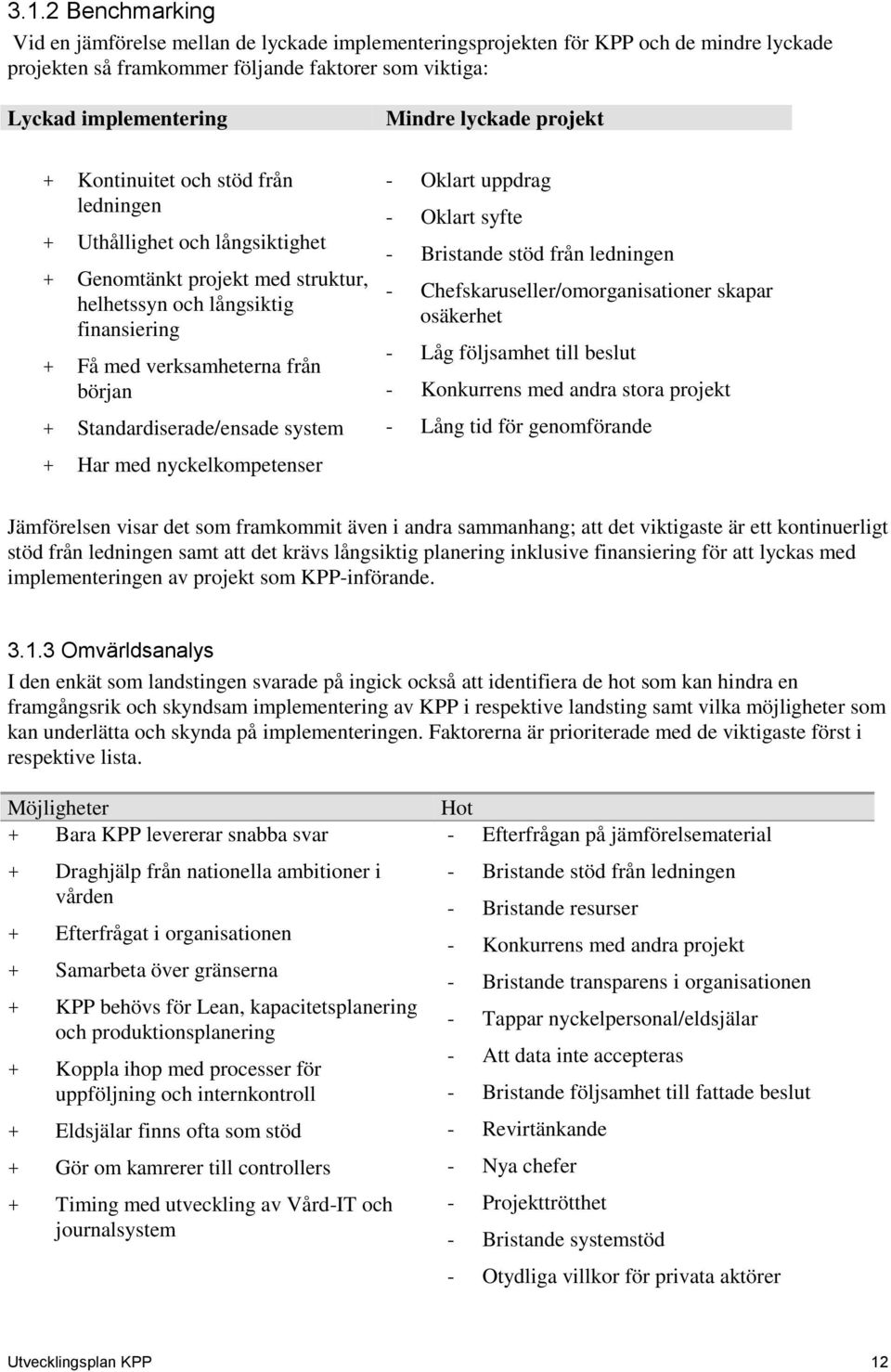Standardiserade/ensade system + Har med nyckelkompetenser Mindre lyckade projekt - Oklart uppdrag - Oklart syfte - Bristande stöd från ledningen - Chefskaruseller/omorganisationer skapar osäkerhet -
