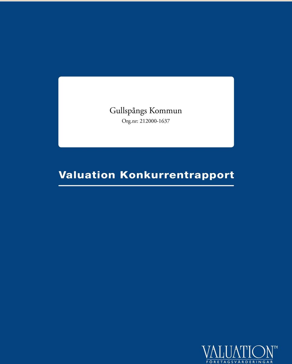 Valuation