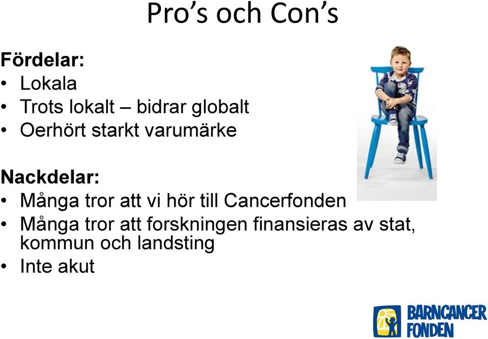 tror att vi hör till Cancerfonden Många tror att