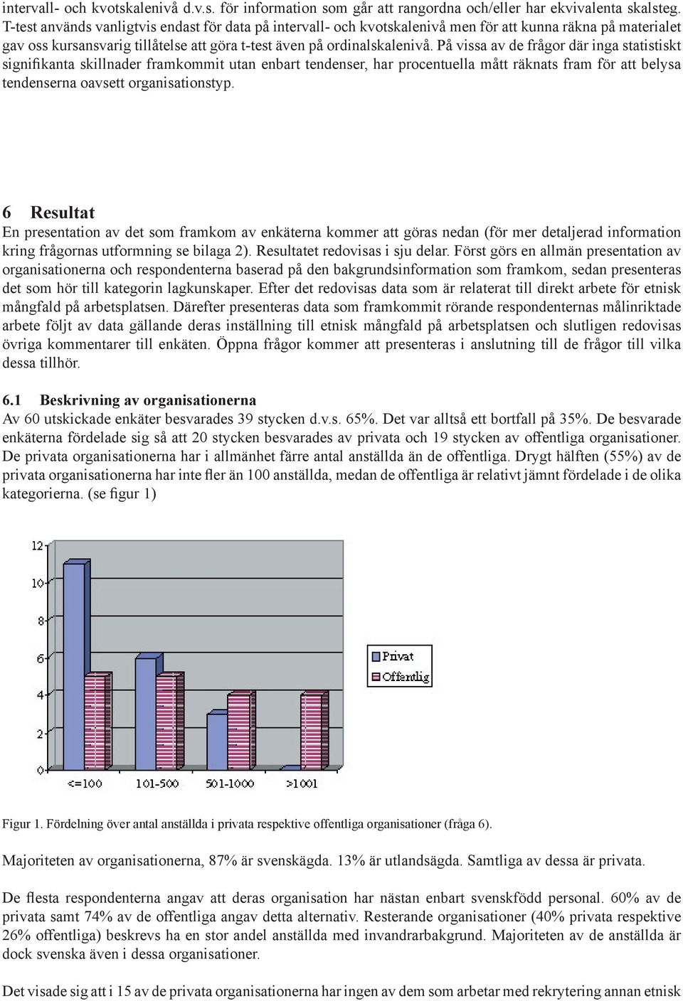 På vissa av de fågo dä inga statistiskt signifikanta skillnade famkommit utan enbat tendense, ha pocentuella mått äknats fam fö att belysa tendensena oavsett oganisationstyp.