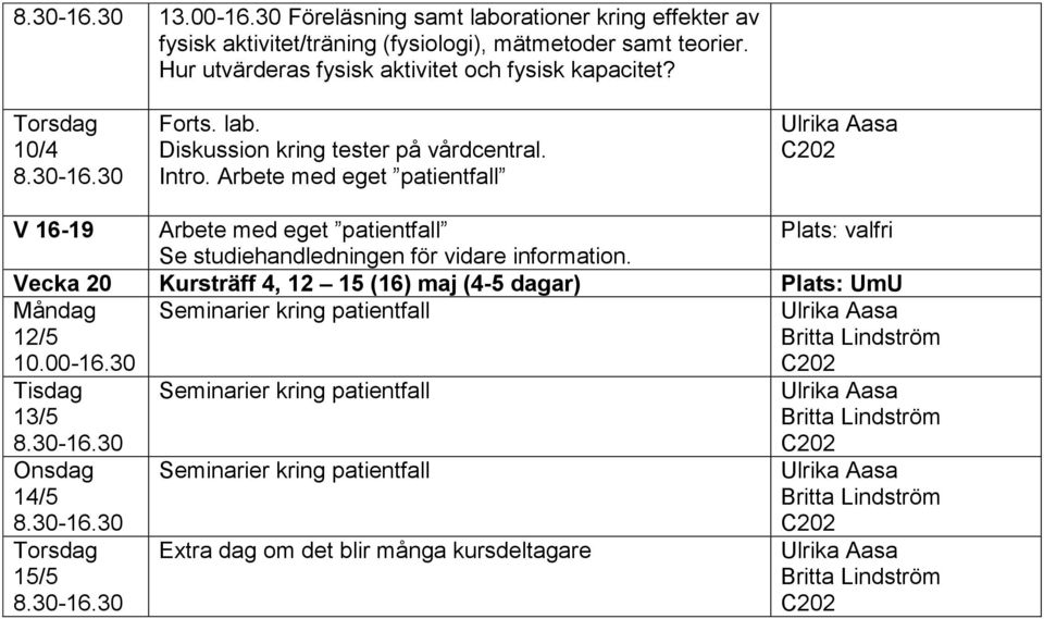 Hur utvärderas fysisk aktivitet och fysisk kapacitet? 10/4 Forts. lab. Diskussion kring tester på vårdcentral. Intro.