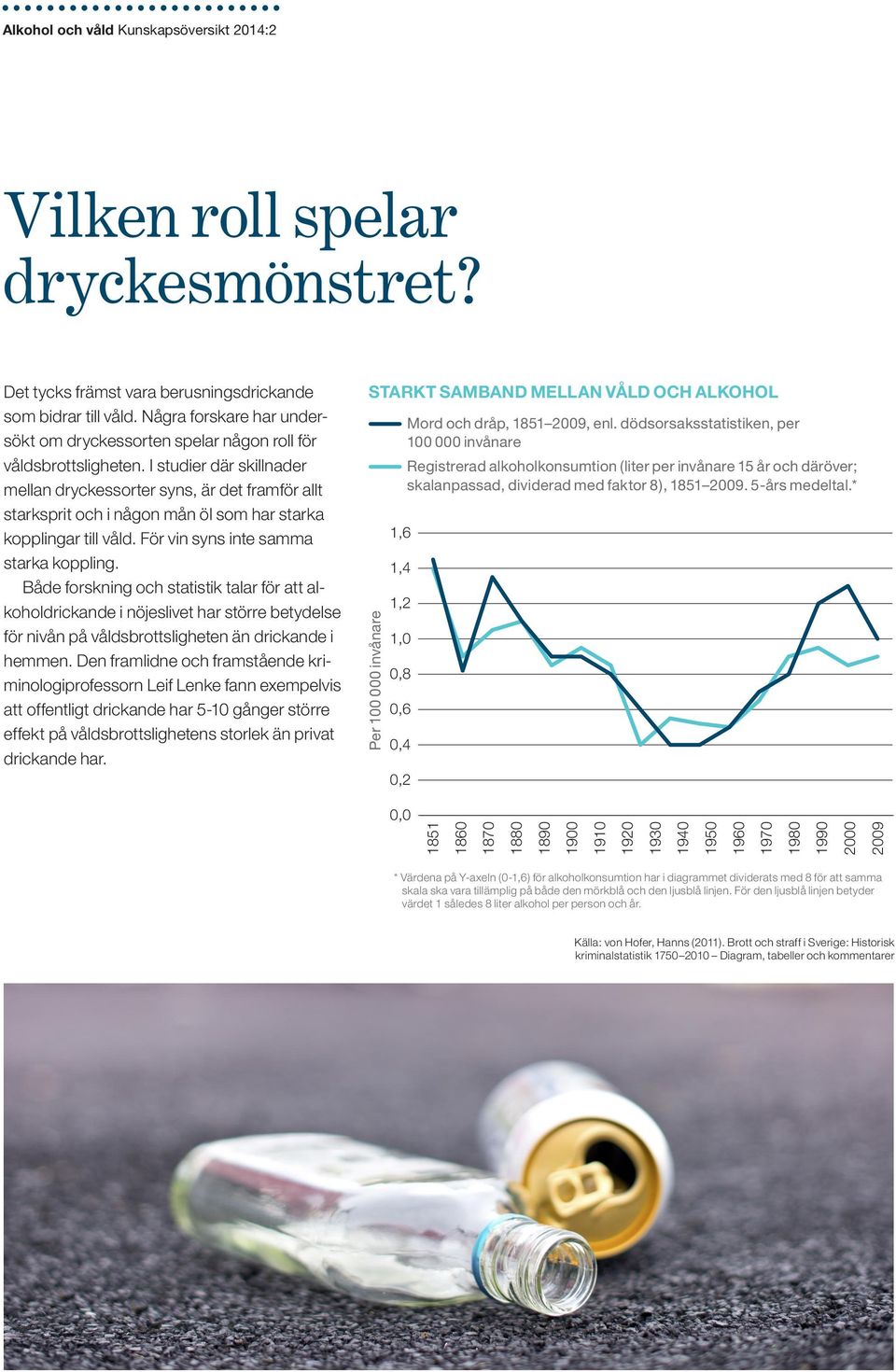 Både forskning och statistik talar för att alkoholdrickande i nöjeslivet har större betydelse för nivån på våldsbrottsligheten än drickande i hemmen.