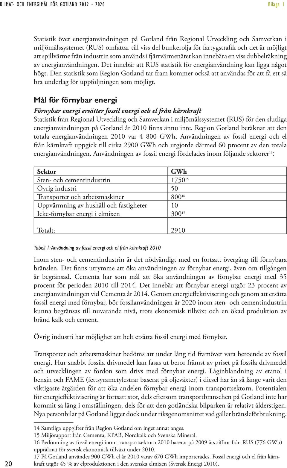 Det innebär att RUS statistik för energianvändning kan ligga något högt.
