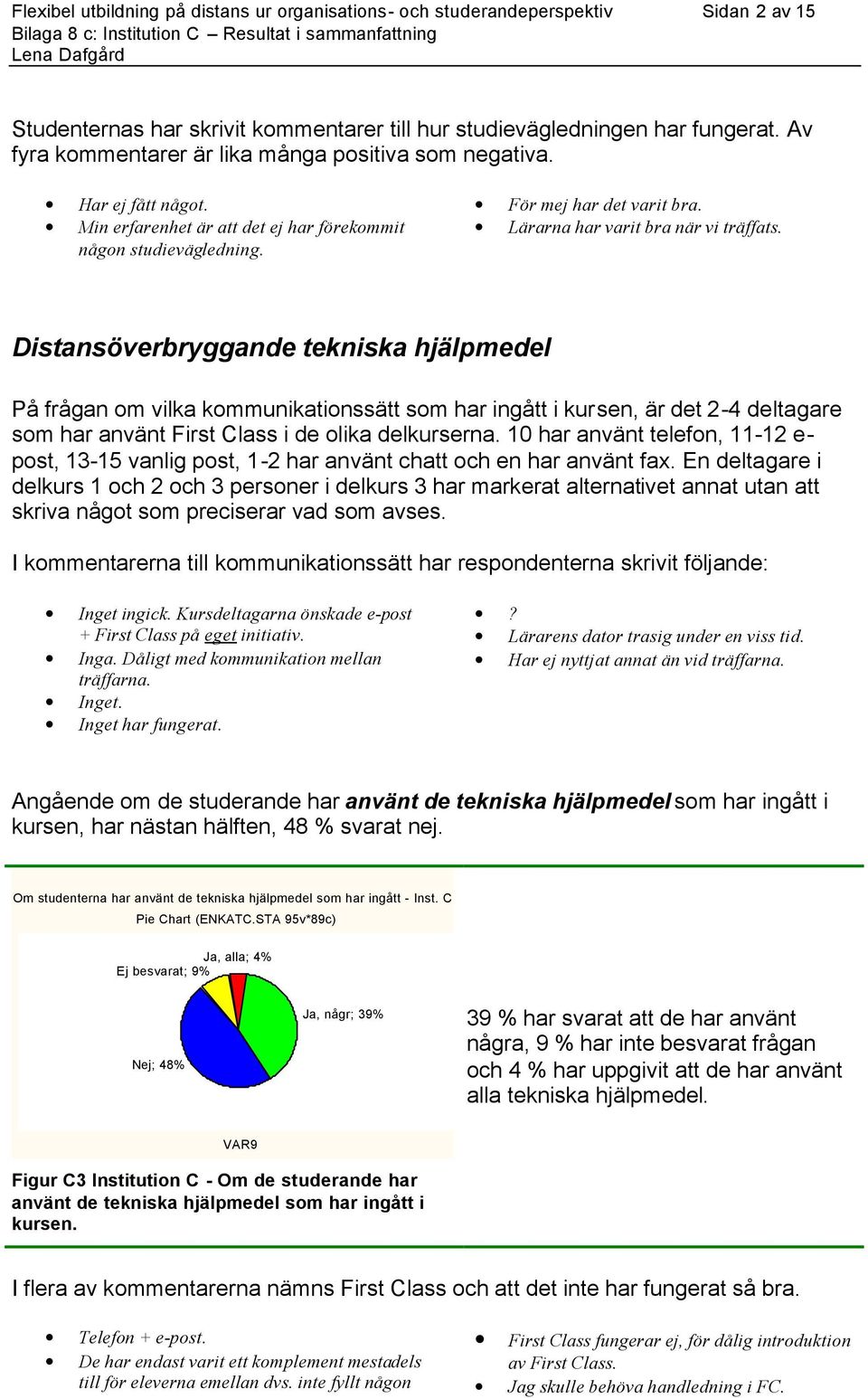 Lärarna har varit bra när vi träffats.