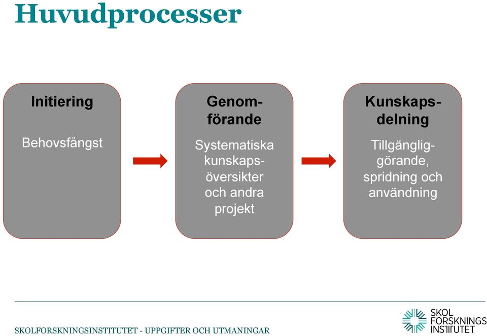 kunskapsöversikter och andra projekt