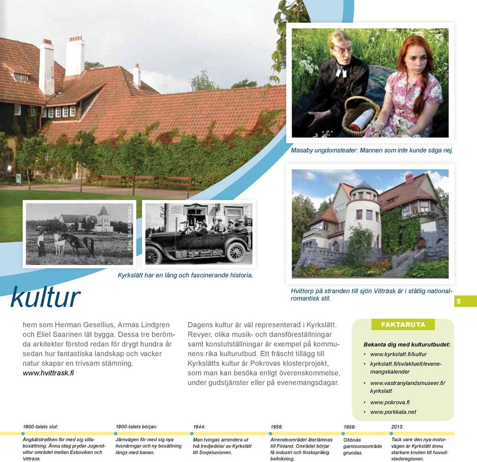 fi Kyrkslätt har en lång och fascinerande historia. Dagens kultur är väl representerad i Kyrkslätt.