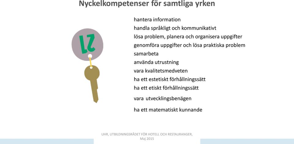 lösa praktiska problem samarbeta använda utrustning vara kvalitetsmedveten ha ett