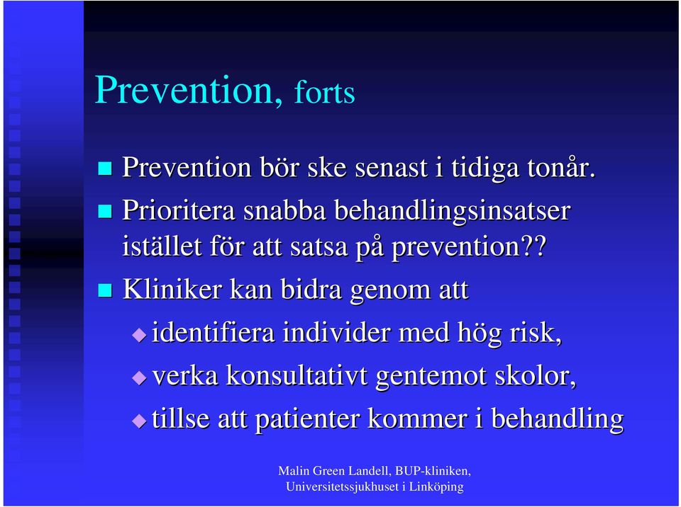 prevention?