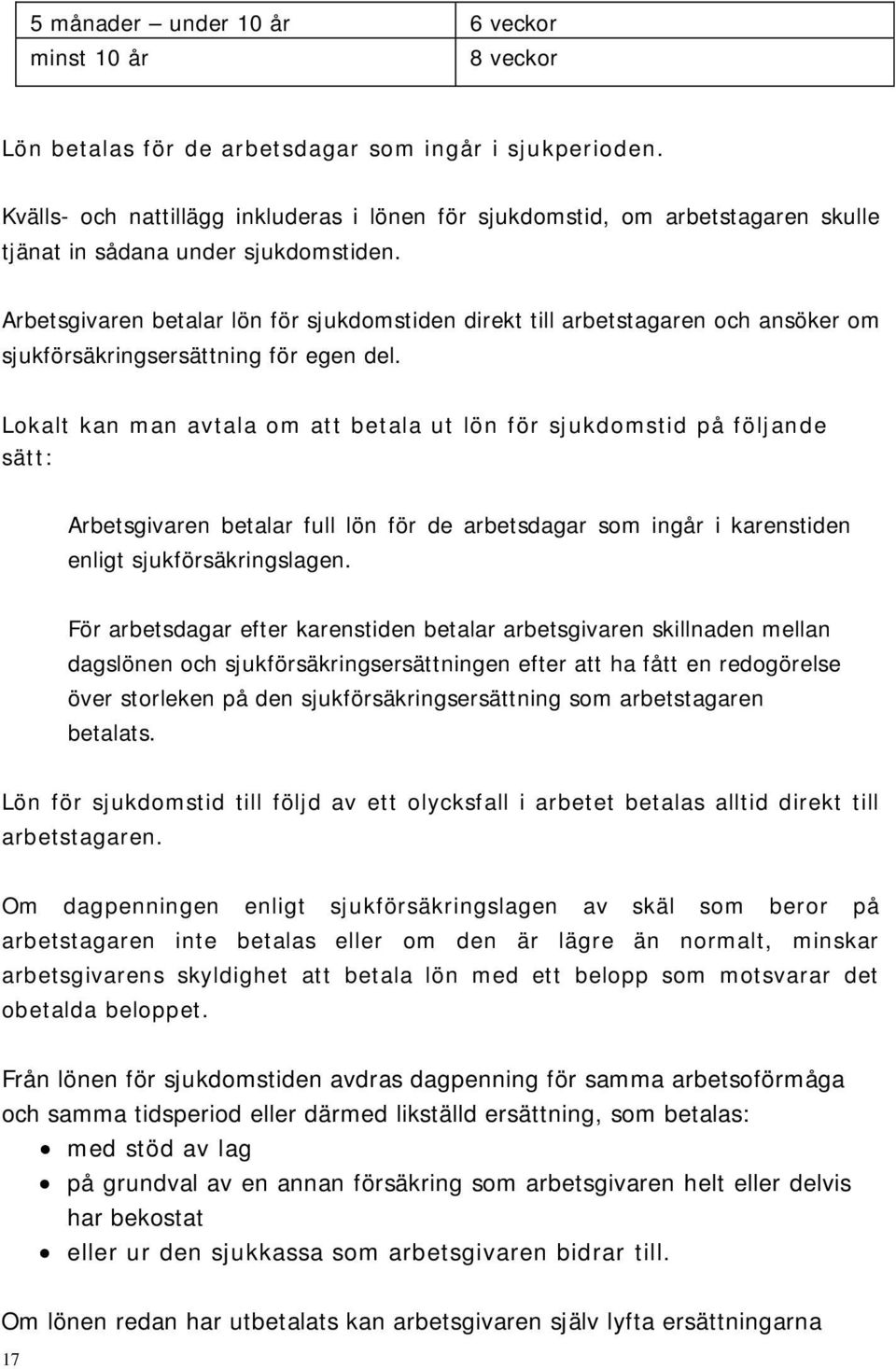 Arbetsgivaren betalar lön för sjukdomstiden direkt till arbetstagaren och ansöker om sjukförsäkringsersättning för egen del.