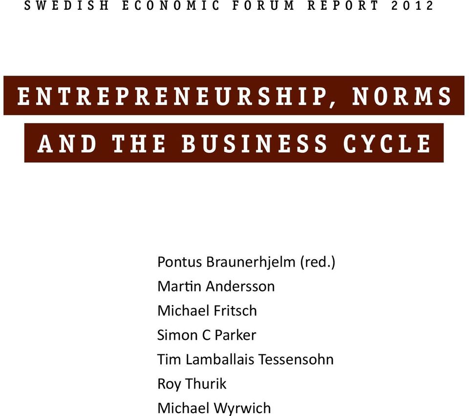 (red.) Martin Andersson Michael Fritsch Simon C