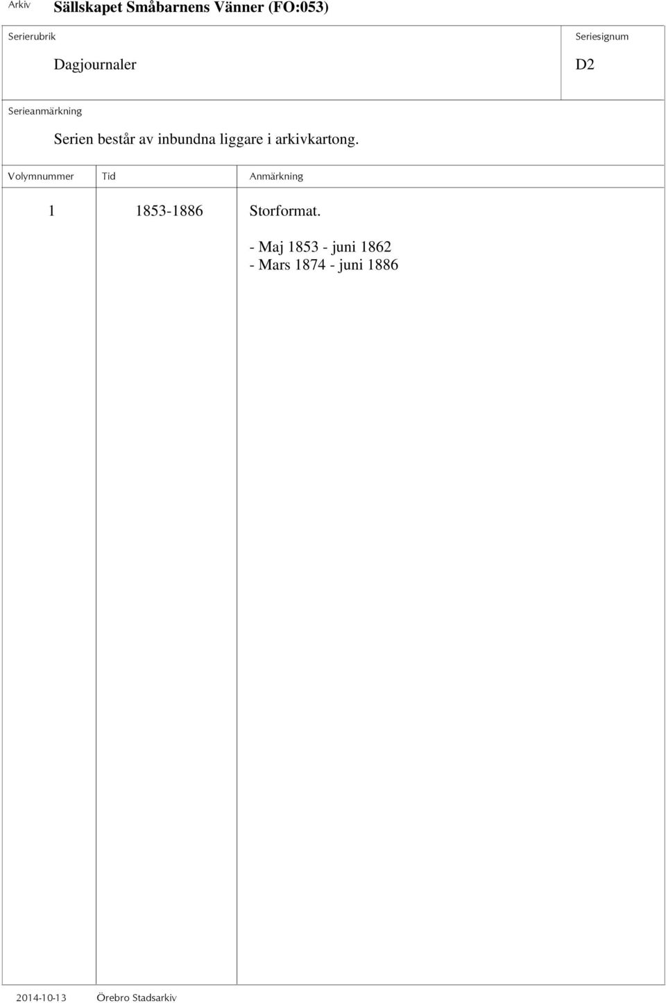 1 1853-1886 Storformat.