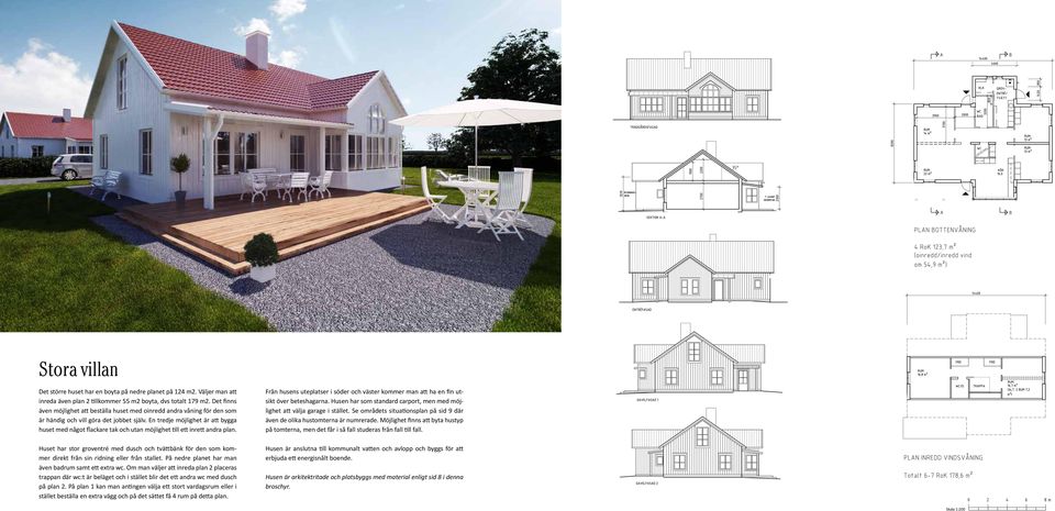 En tredje möjlighet är att bygga huset med något flackare tak och utan möjlighet till ett inrett andra plan.