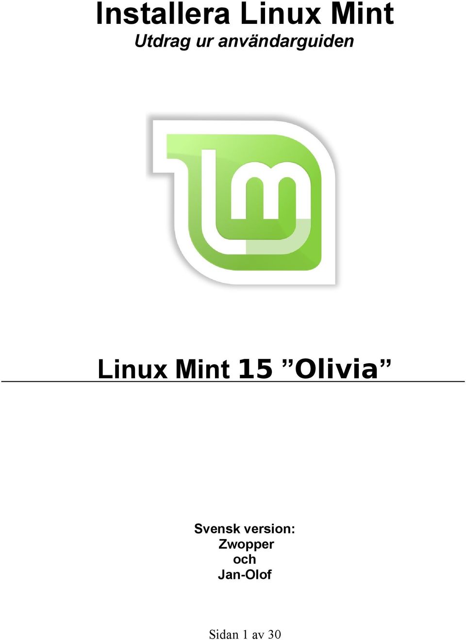 15 Olivia Svensk version: