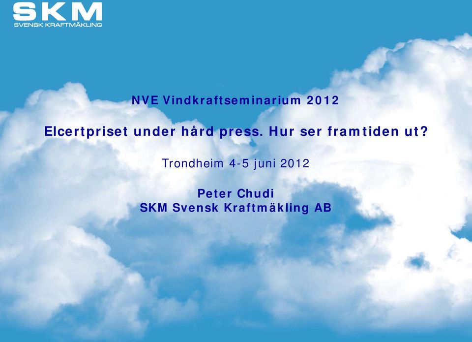 Trondheim 4-5 juni 2012 Peter Chudi SKM