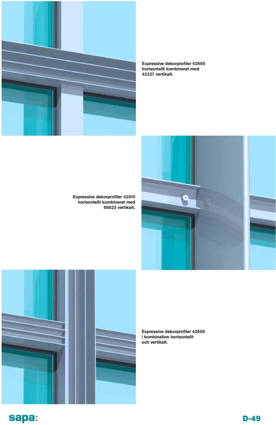 Expressive dekorprofiler 42810 horisontellt kombinerat