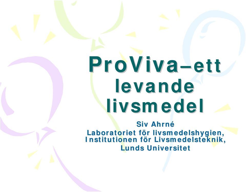 livsmedelshygien, Institutionen
