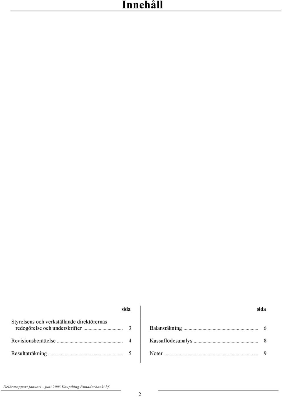 .. 3 Balansräkning... 6 Revisionsberättelse.