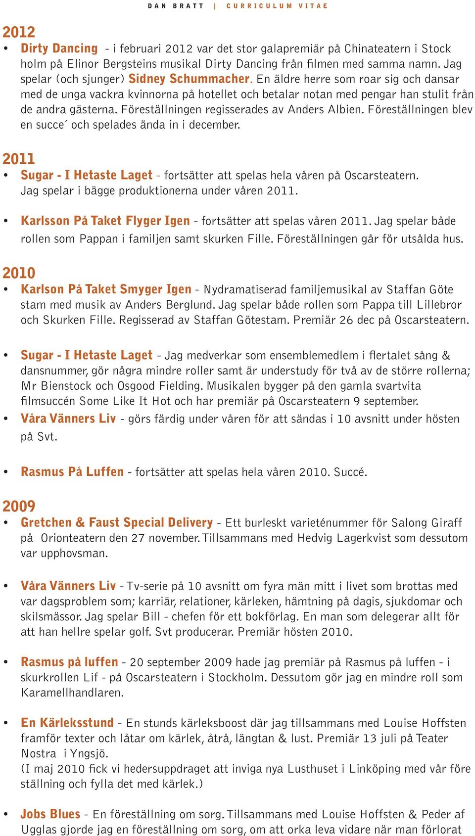 Föreställningen regisserades av Anders Albien. Föreställningen blev en succe och spelades ända in i december. 2011 Sugar - I Hetaste Laget - fortsätter att spelas hela våren på Oscarsteatern.