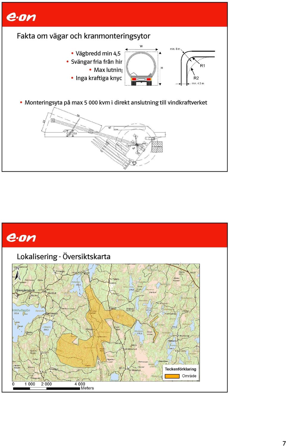 kraftiga knyckar i profilled Monteringsyta på max 5 000 kvm i