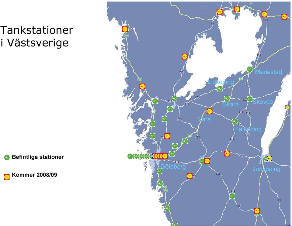 Falköping Befintliga stationer Göteborg