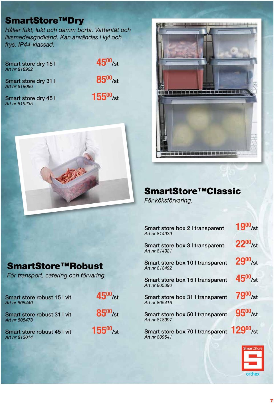 SmartStore Robust För transport, catering och förvaring.