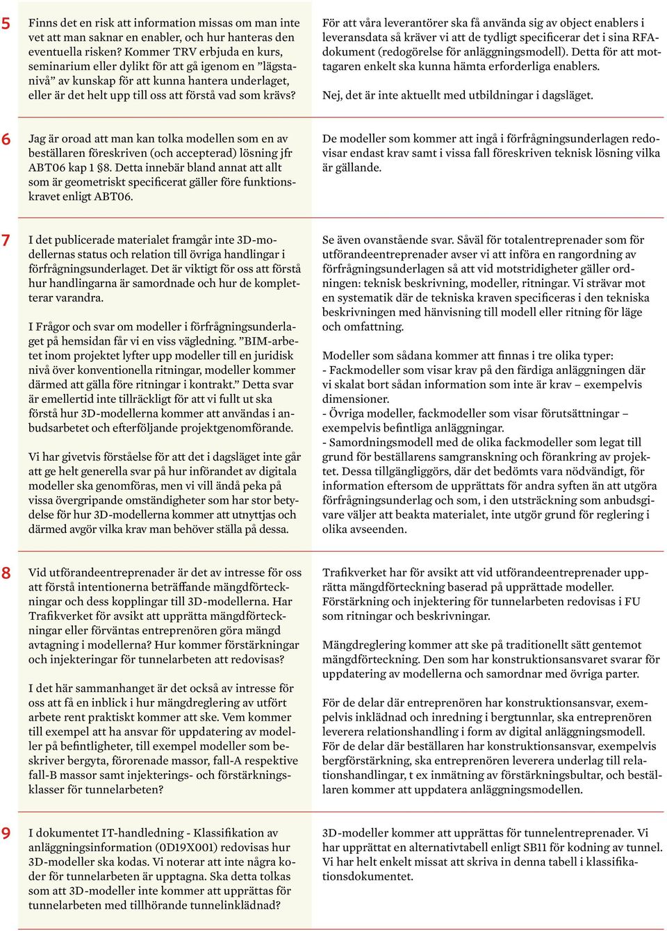 För att våra leverantörer ska få använda sig av object enablers i leveransdata så kräver vi att de tydligt specificerar det i sina RFAdokument (redogörelse för anläggningsmodell).