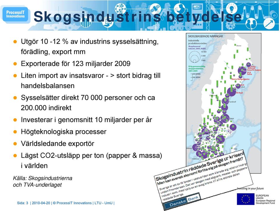 000000 indirekt Investerar i genomsnitt 10 miljarder per år Högteknologiska processer Världsledande exportör Lägst CO2-utsläpp A QUANTUM per