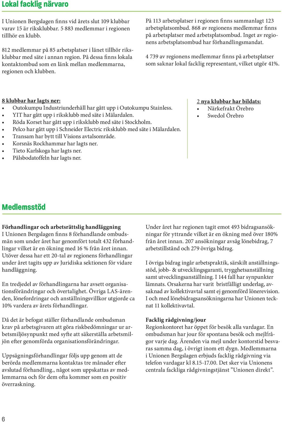 ÅRSberättelse 2011 Unionen Bergslagen - PDF Gratis nedladdning