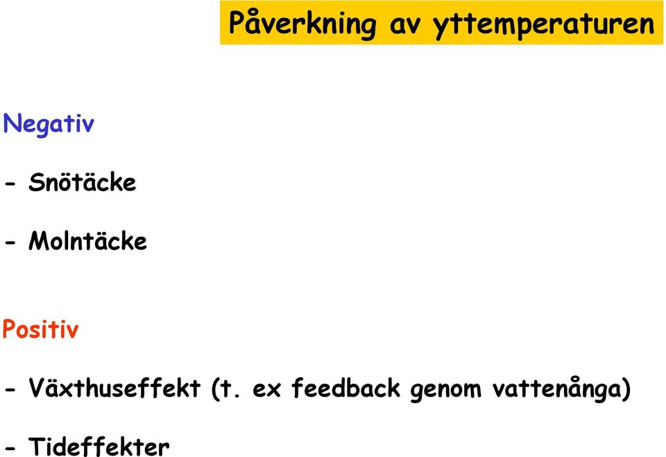 Positiv - Växthuseffekt (t.