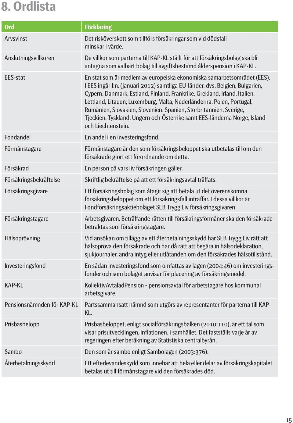 De villkor som parterna till KAP-KL ställt för att försäkringsbolag ska bli antagna som valbart bolag till avgiftsbestämd ålderspension i KAP-KL.