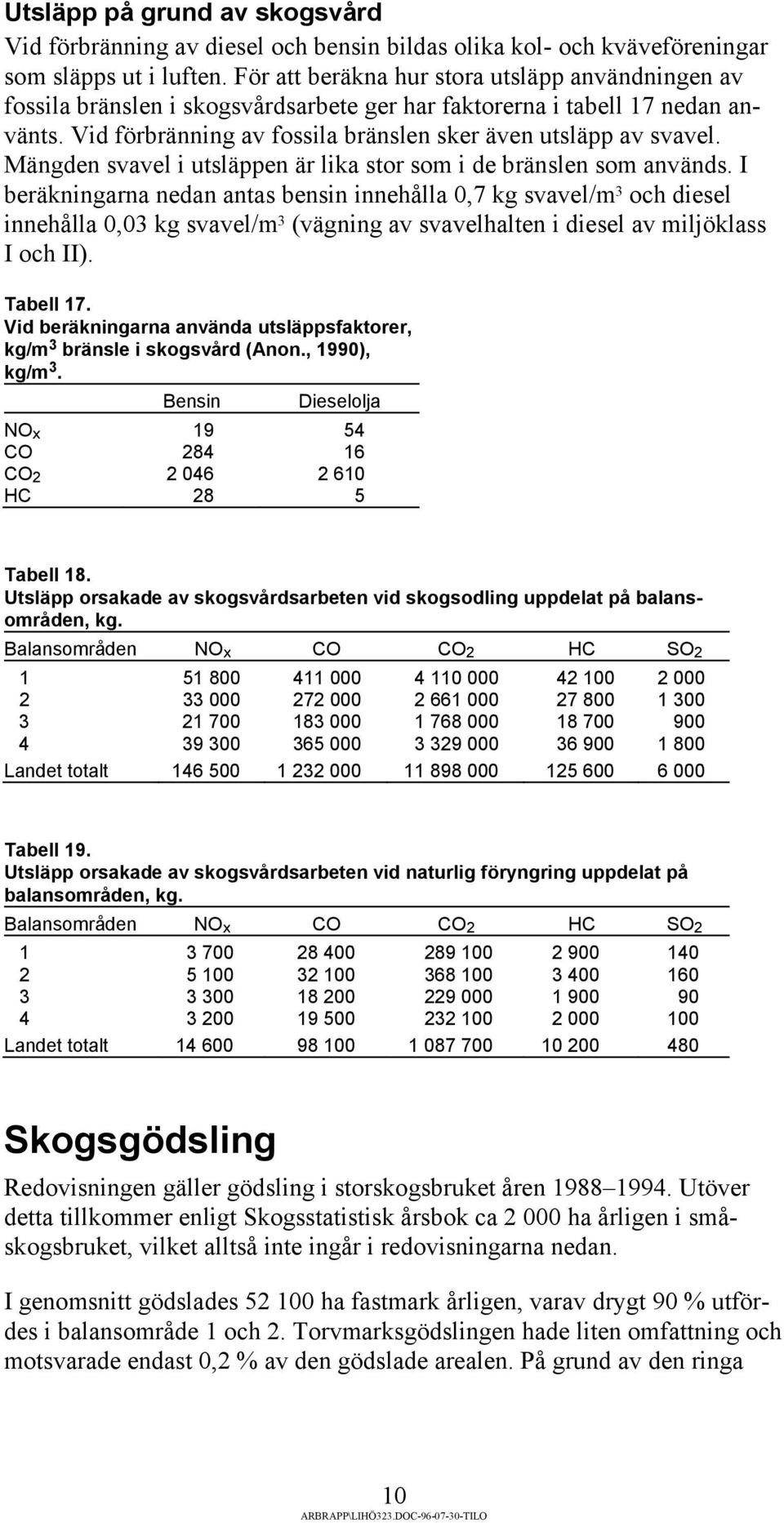 Mängden svavel i utsläppen är lika stor som i de bränslen som används.