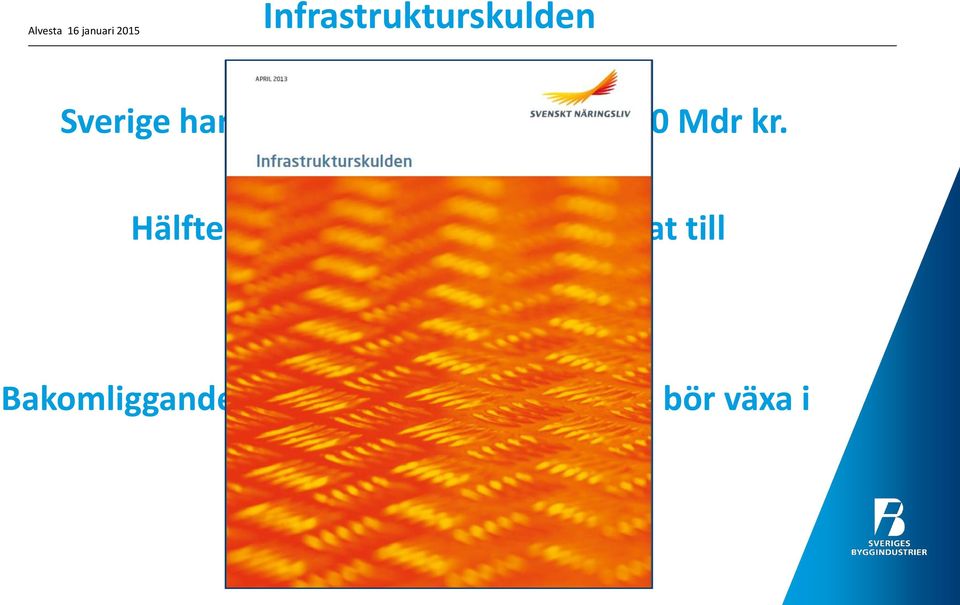 Hälften eller 150 Mdr kr är relaterat till