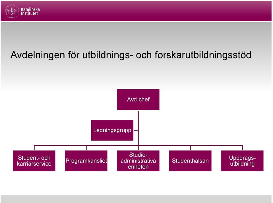 Student- och karriärservice Programkansliet