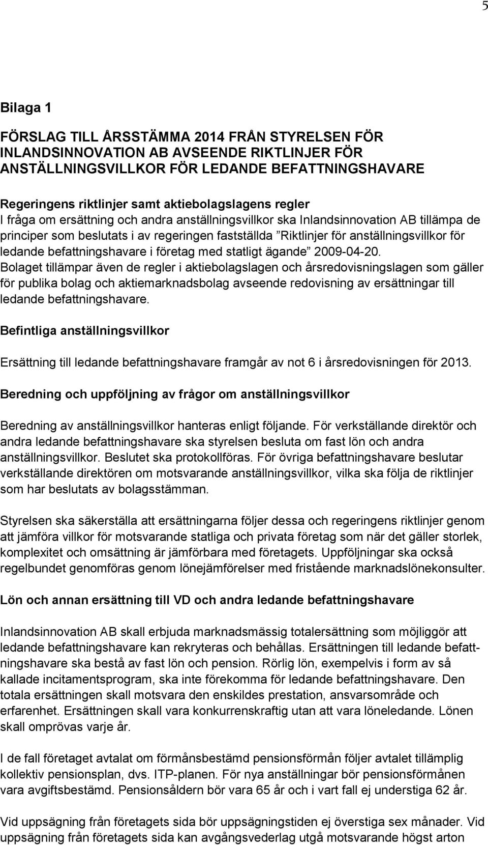 befattningshavare i företag med statligt ägande 2009-04-20.