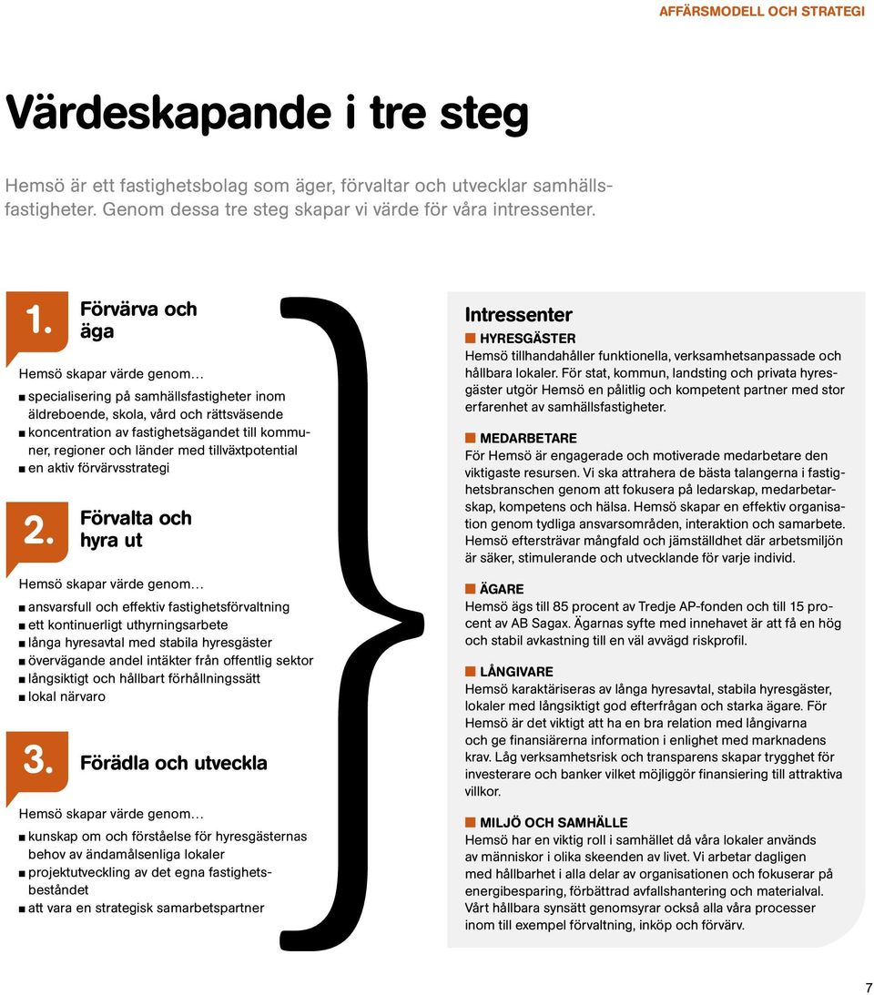 länder med tillväxtpotential n en aktiv förvärvsstrategi 2.