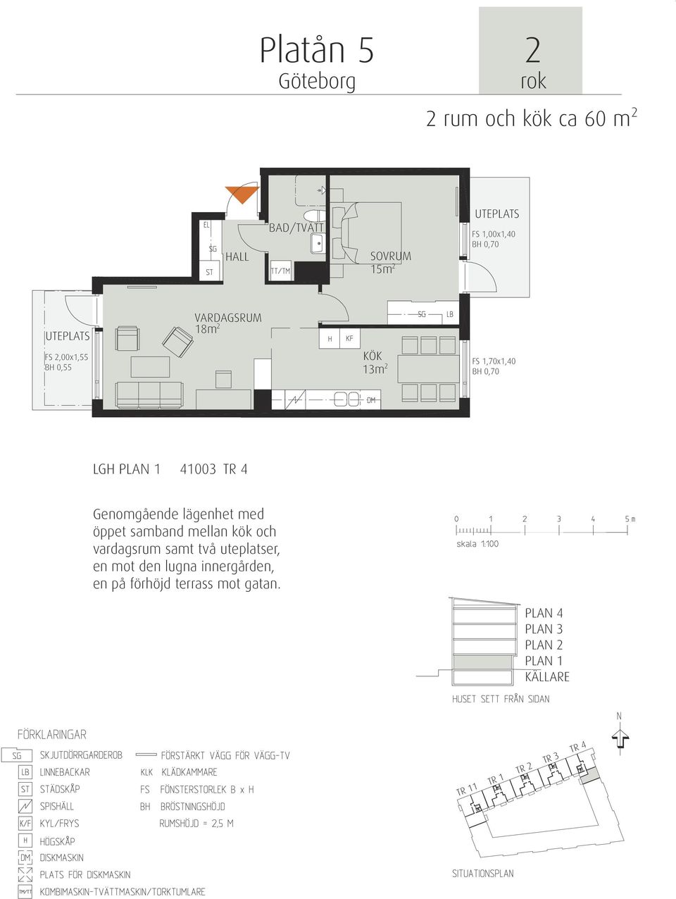 Platån 5. rok 2 rum och kök ca 64 m 2. Göteborg LGH PLAN TR 4 - PDF Gratis  nedladdning