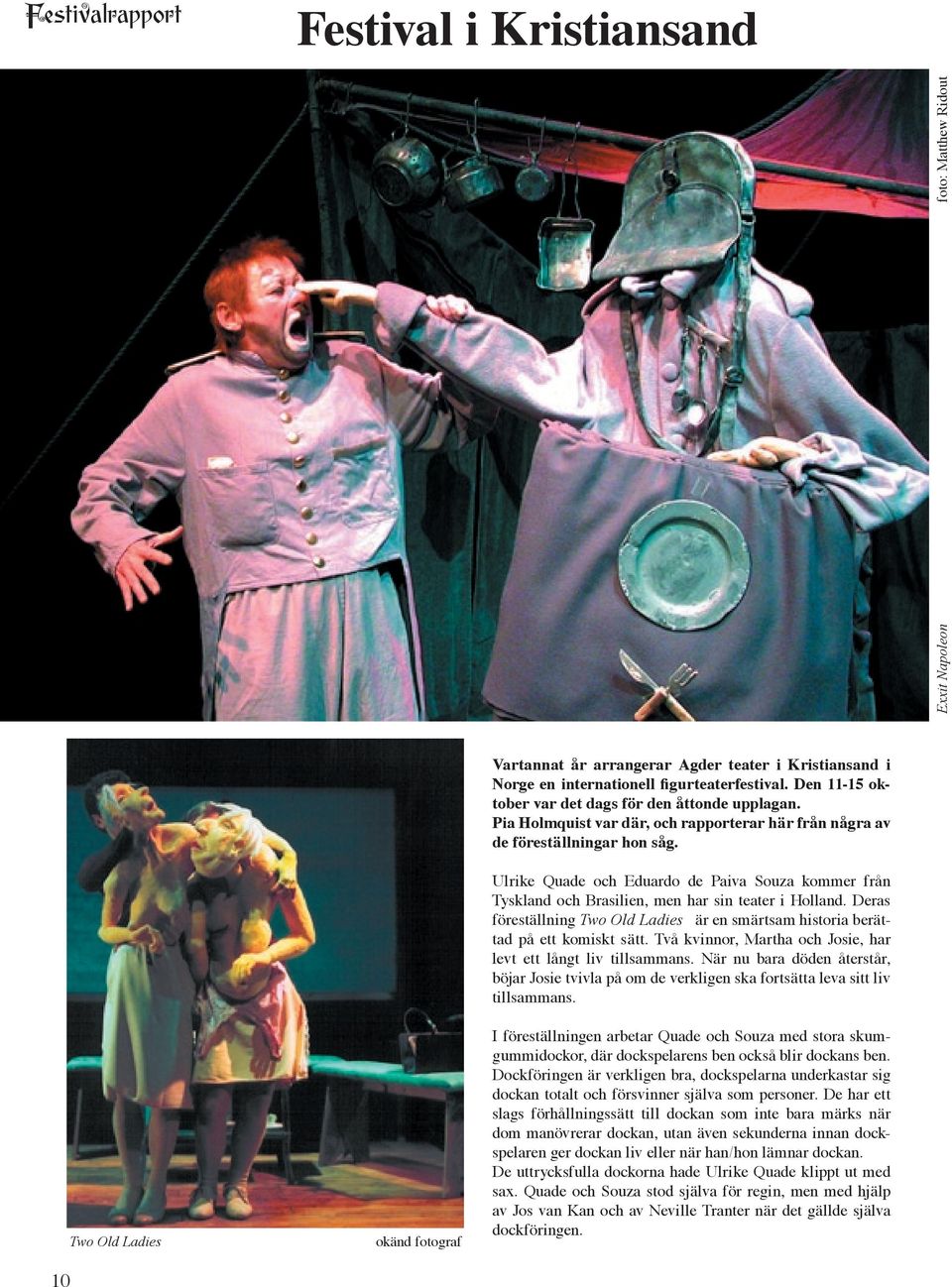 dockteatern 4/2005 Tidskrift för scenkonst med figurer, masker och objekt
