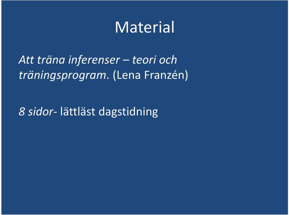 träningsprogram.